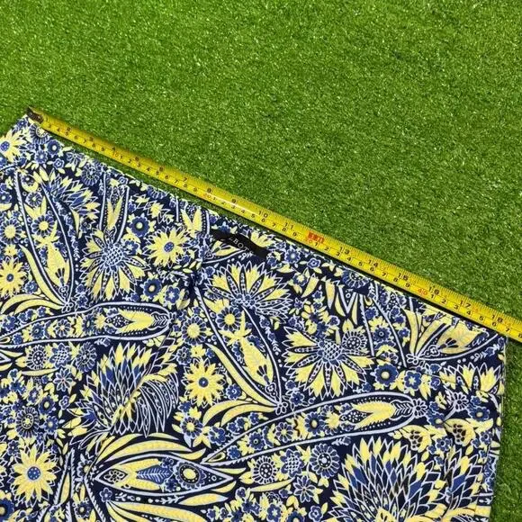 Talbots Womens 14 Slim Ankle Dress Trousers Abstract Floral Paisley Pants Artsy - Picture 4 of 7